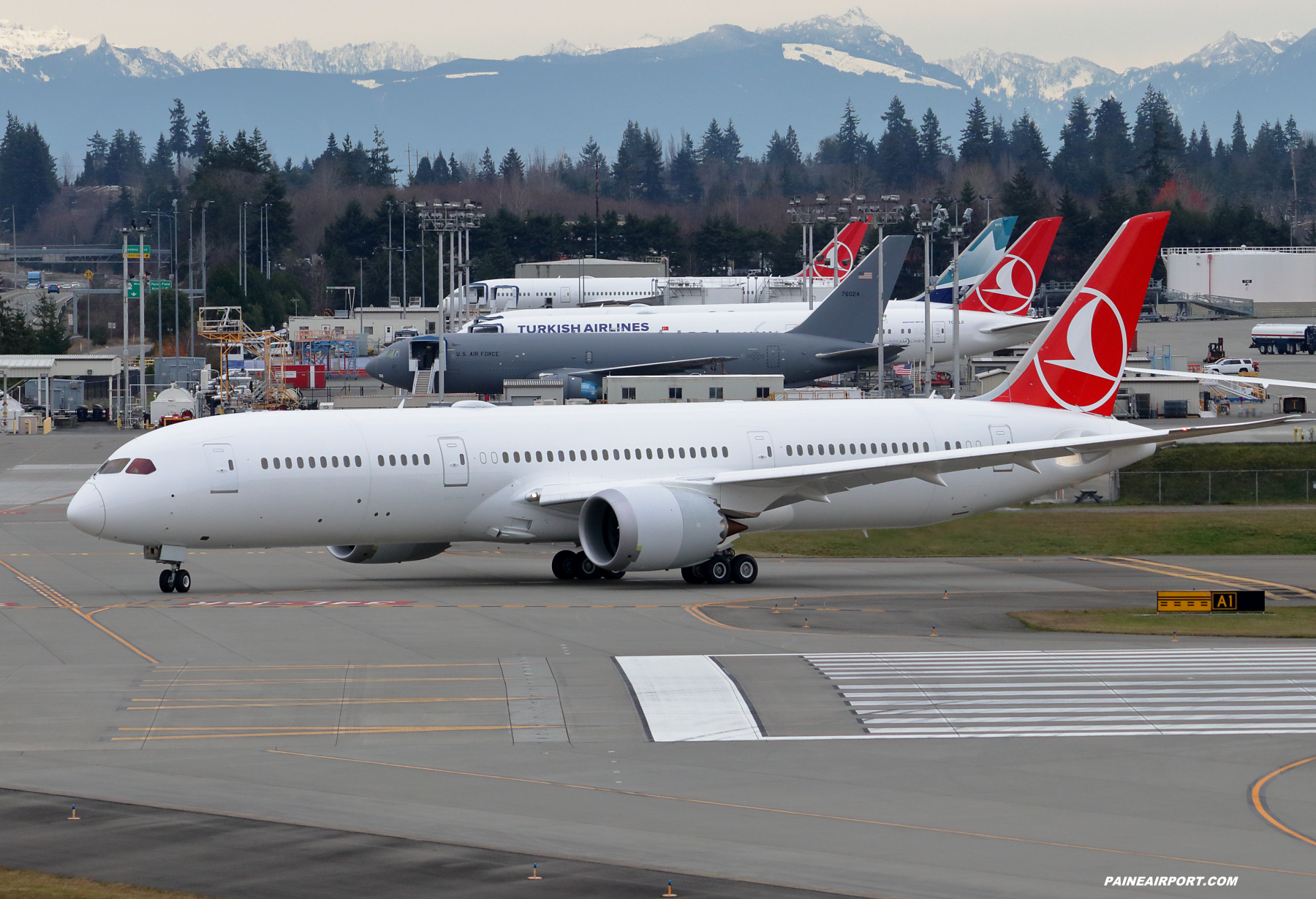Turkish Airlines 787-9 N1026G at Paine Field