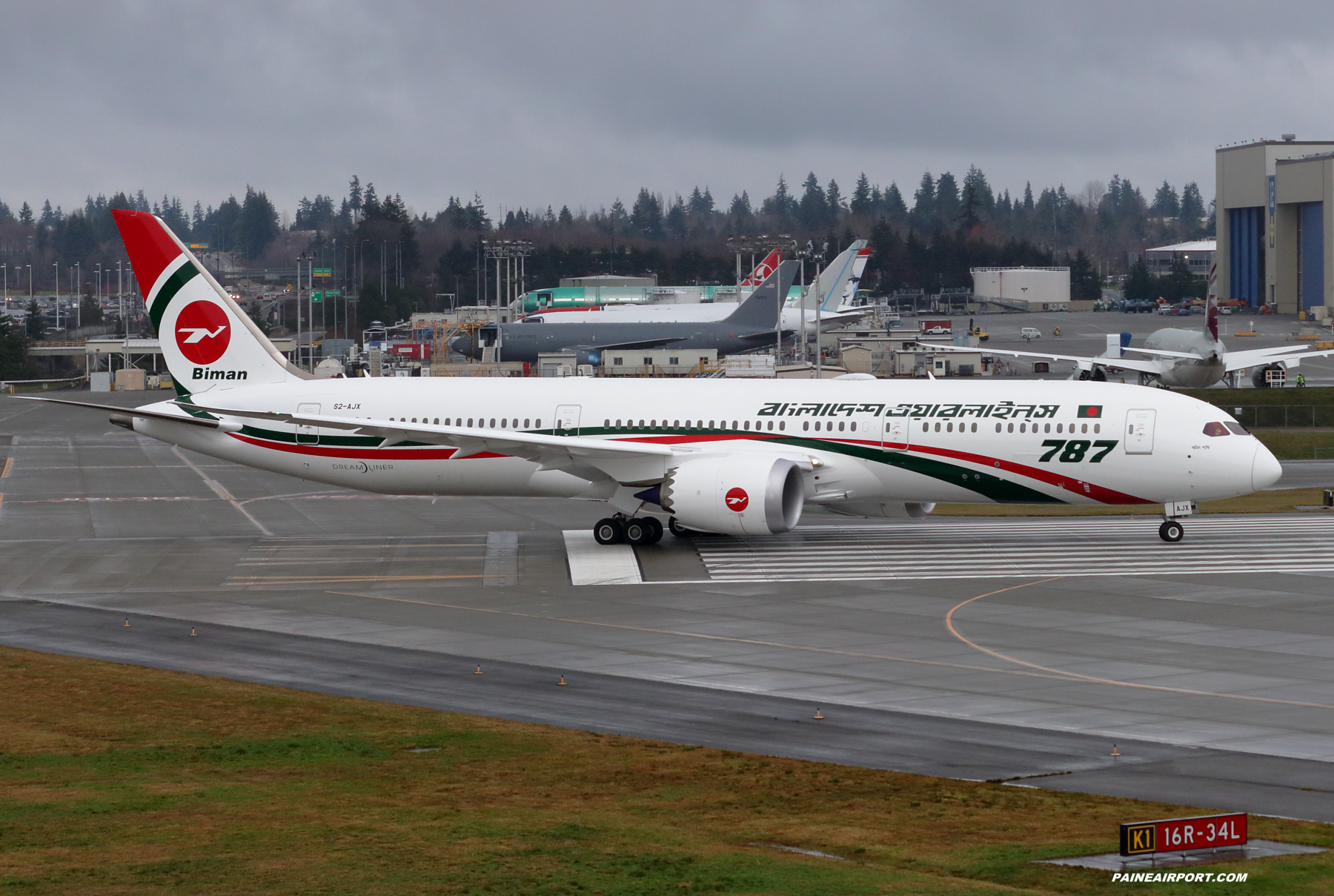 Bangladesh Airlines 787-9 S2-AJX at Paine Field