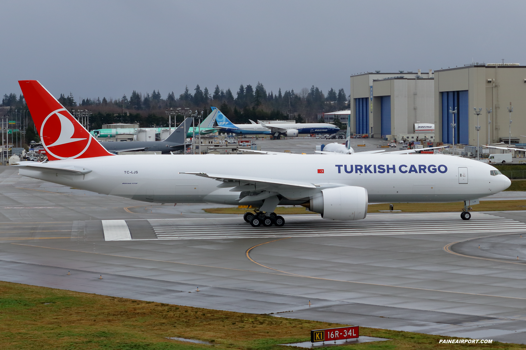 Turkish Cargo 777F TC-LJS at Paine Field