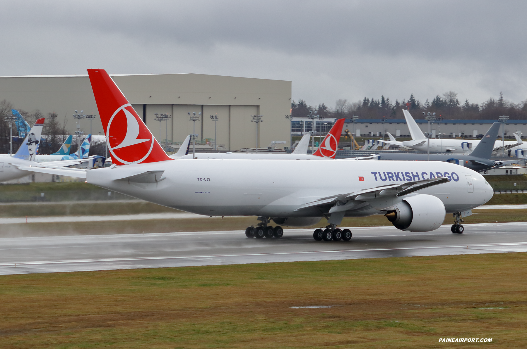 Turkish Cargo 777F TC-LJS at Paine Field