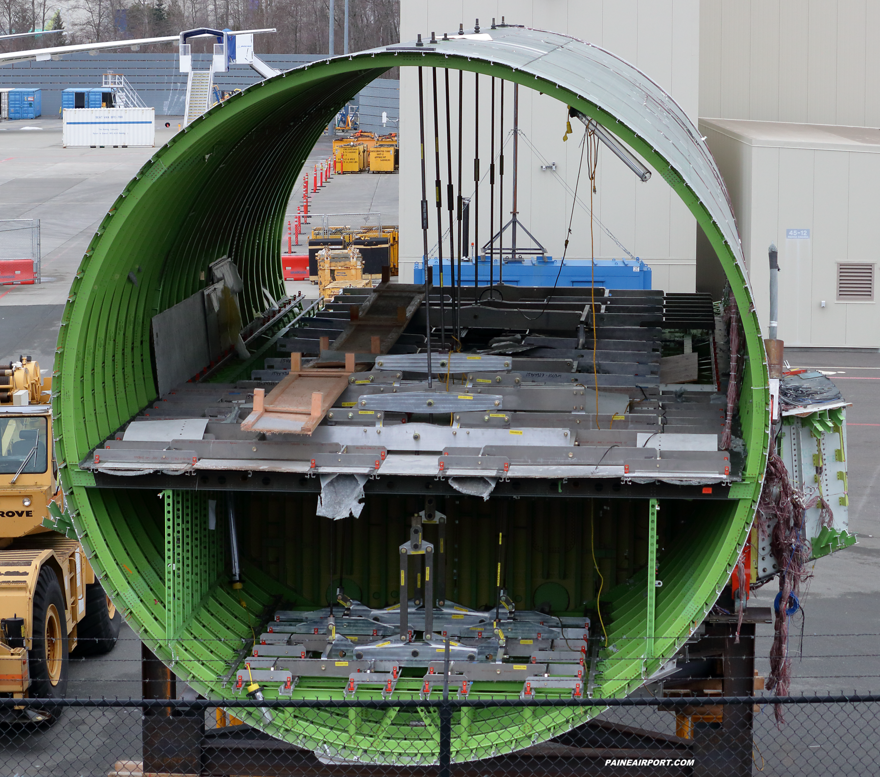 777-9 static test frame at Paine Field