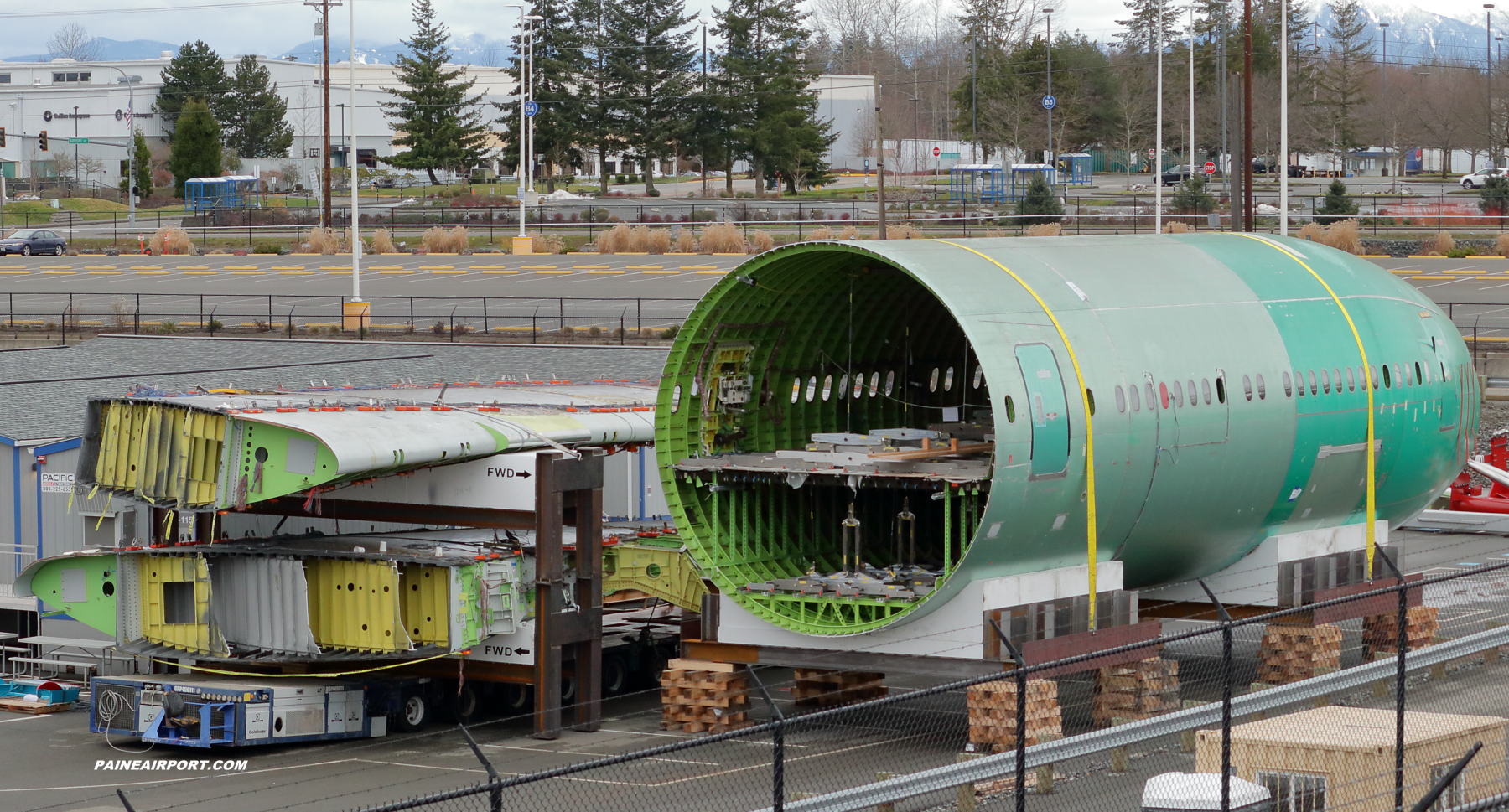 777-9 static test frame at Paine Field