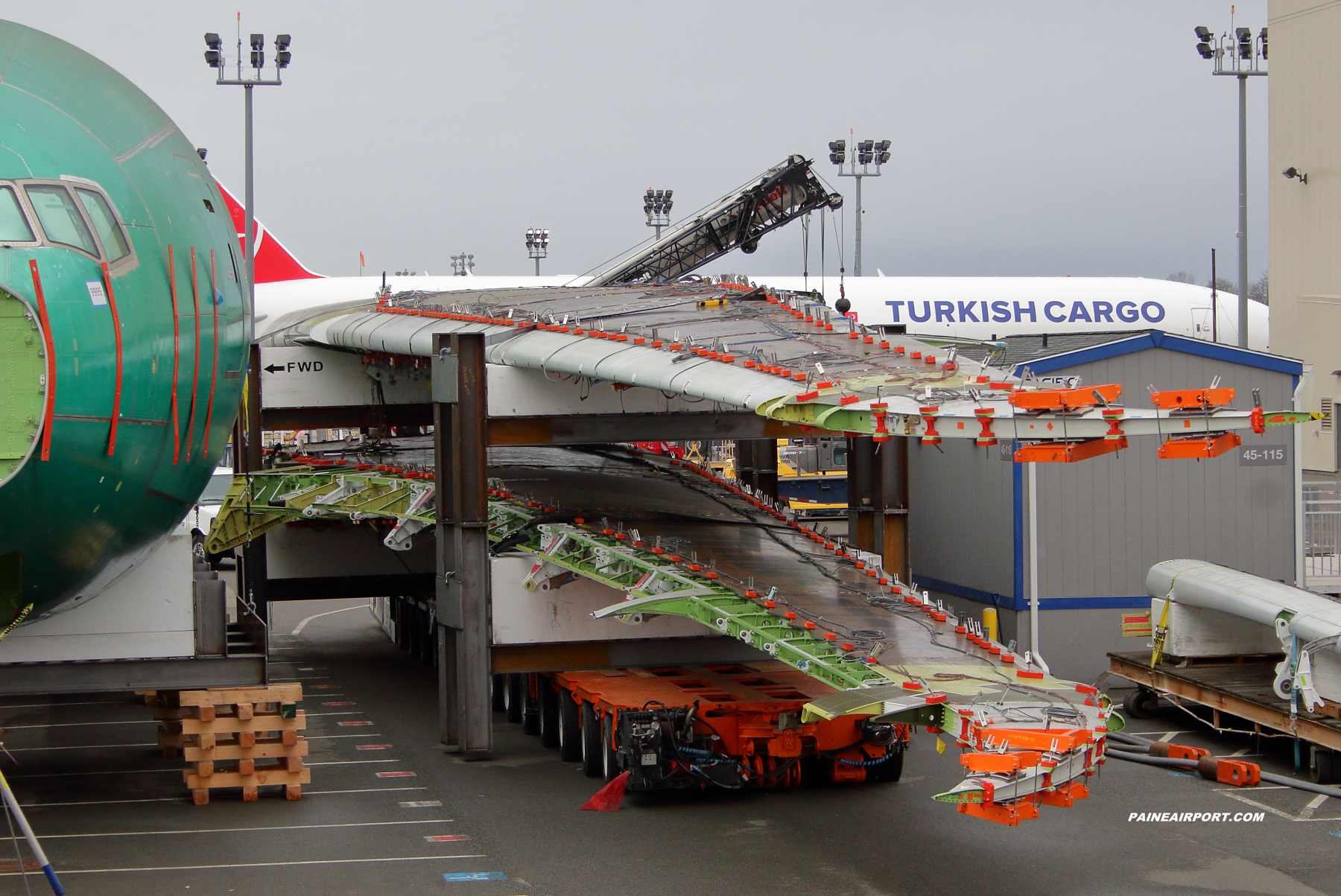 777-9 static test frame at Paine Field