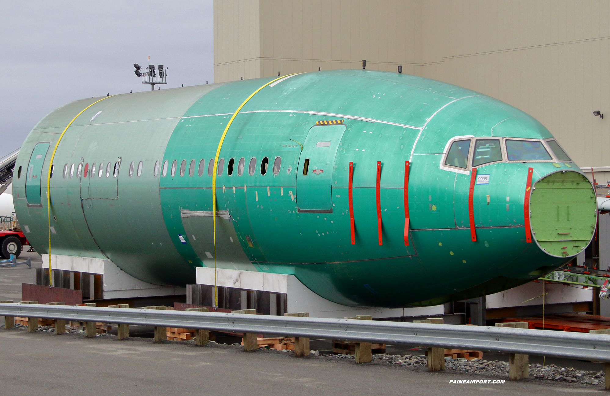 777-9 static test frame at Paine Field