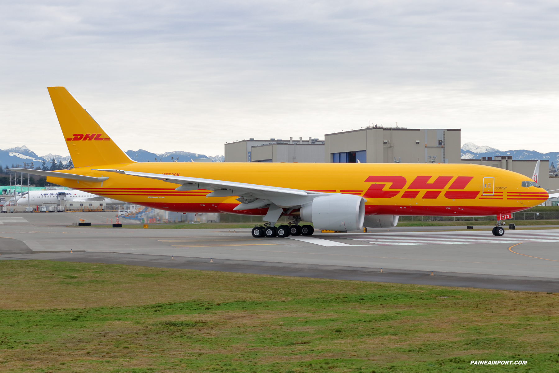 DHL 777F N773CK at Paine Field 