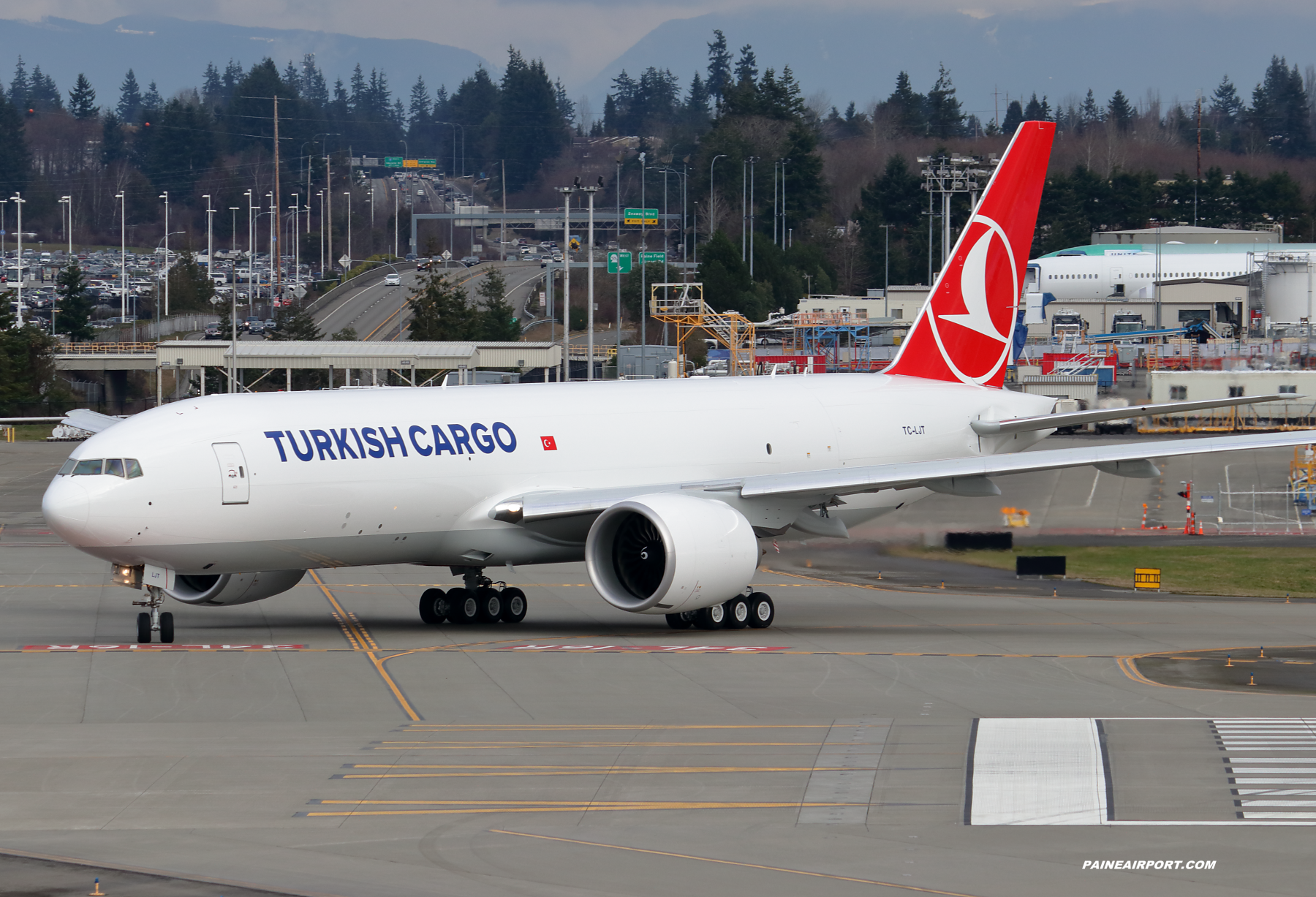 Turkish Cargo 777F TC-LJT at Paine Field