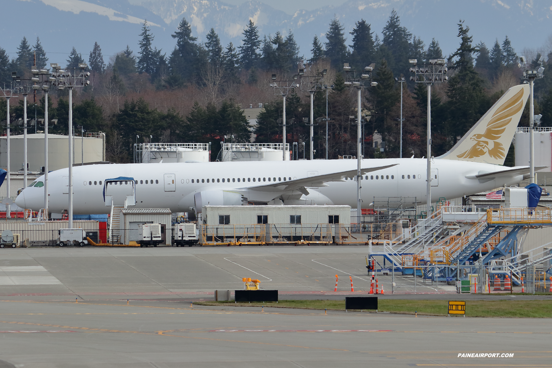 Gulf Air 787-9 line 997 at Paine Field