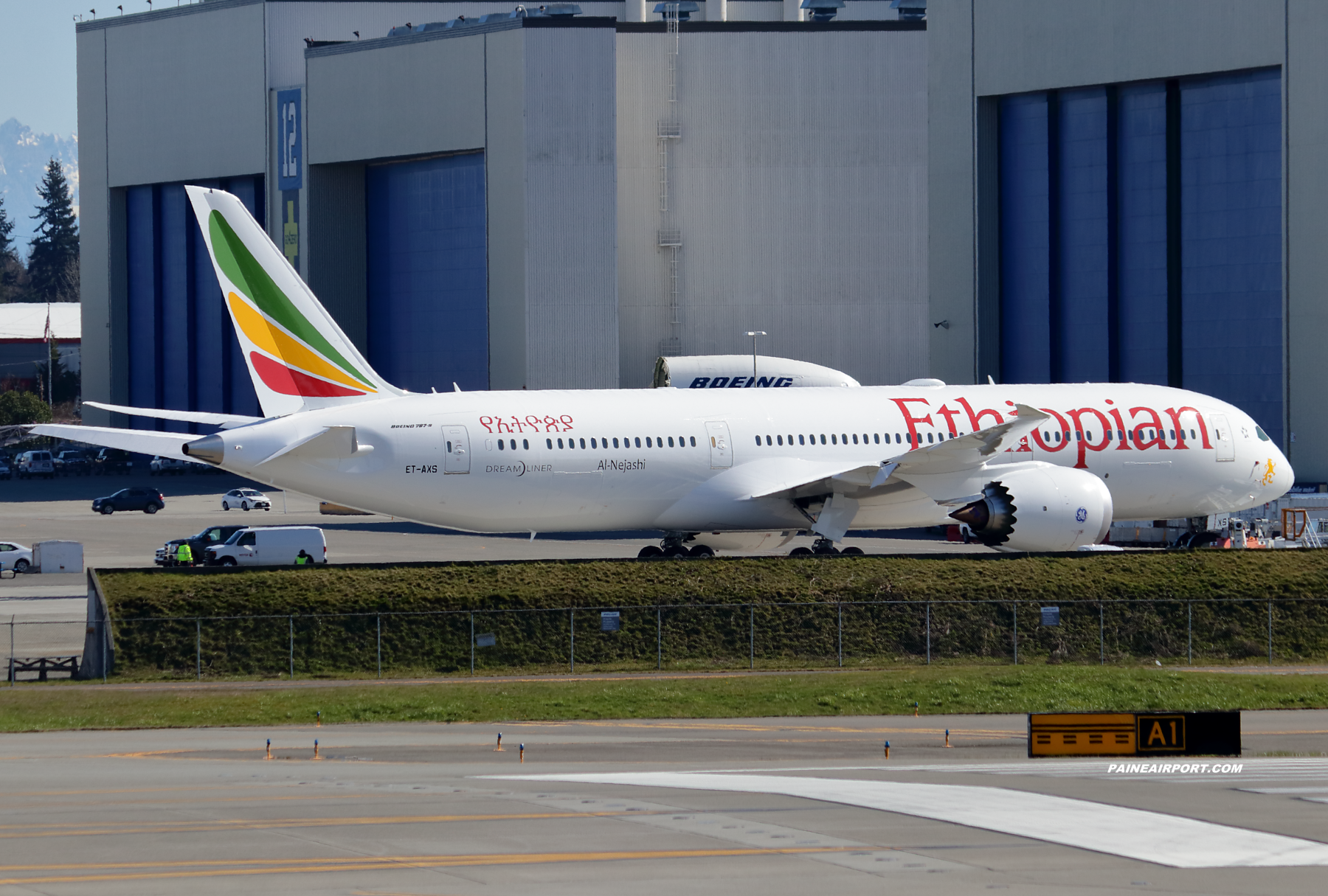 Ethiopian Airlines 787-9 ET-AXS at Paine Field