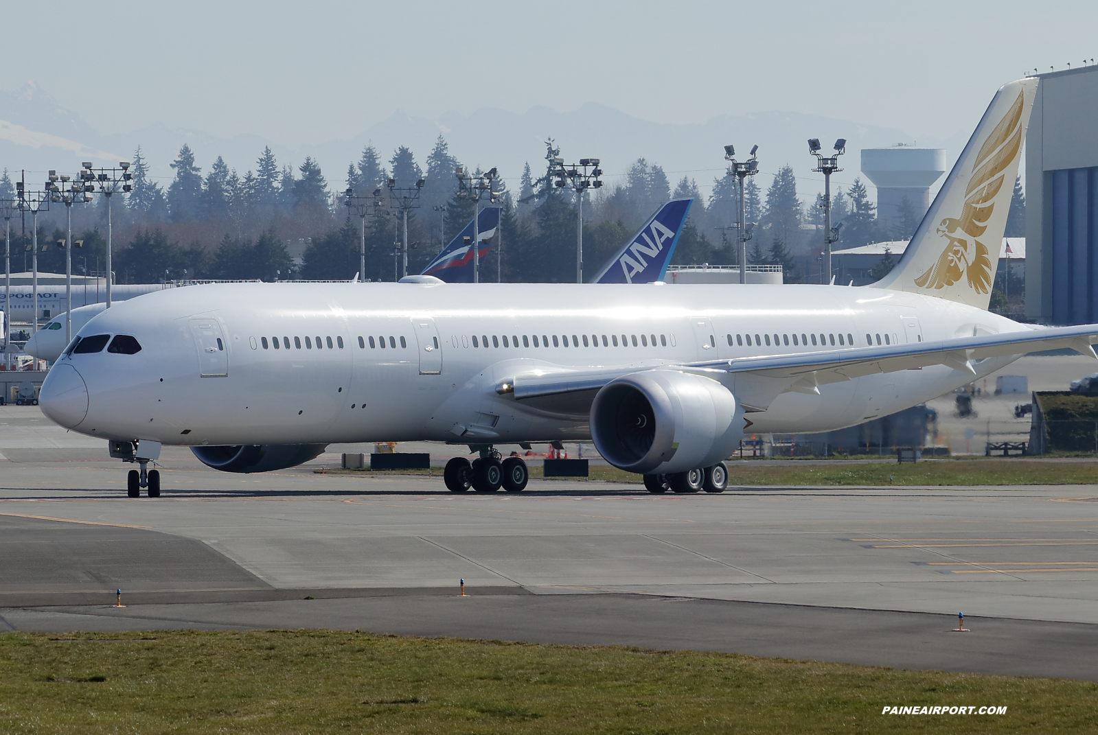 Gulf Air 787-9 line 997 at Paine Field