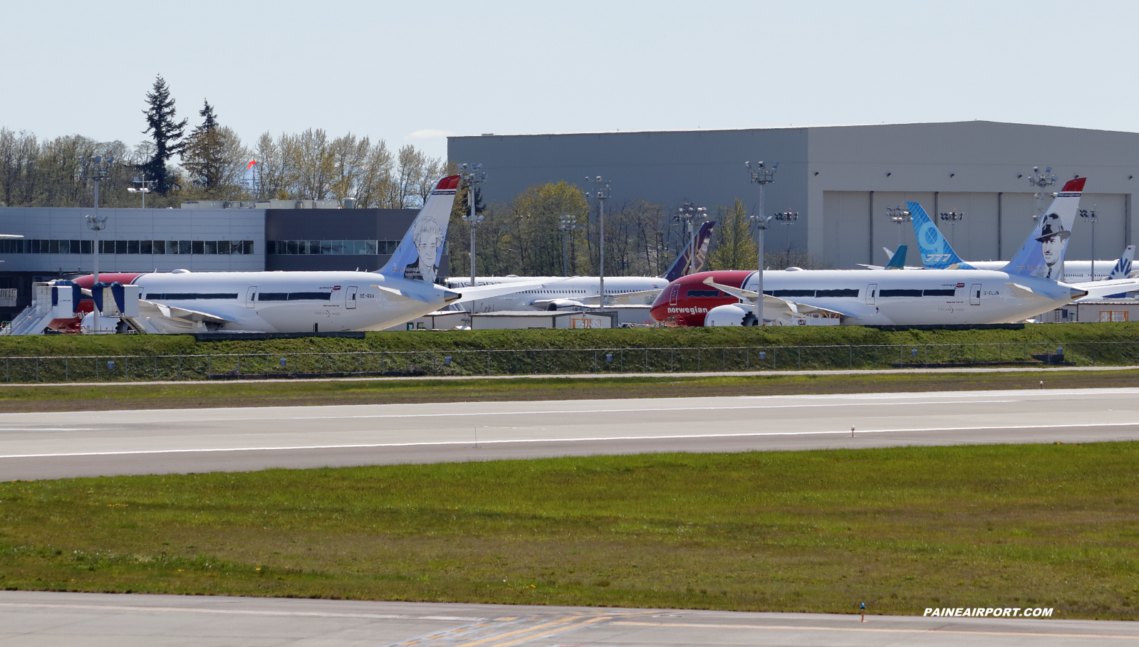 Norwegian 787-9s G-CLJN and SE-RXA at Paine Field