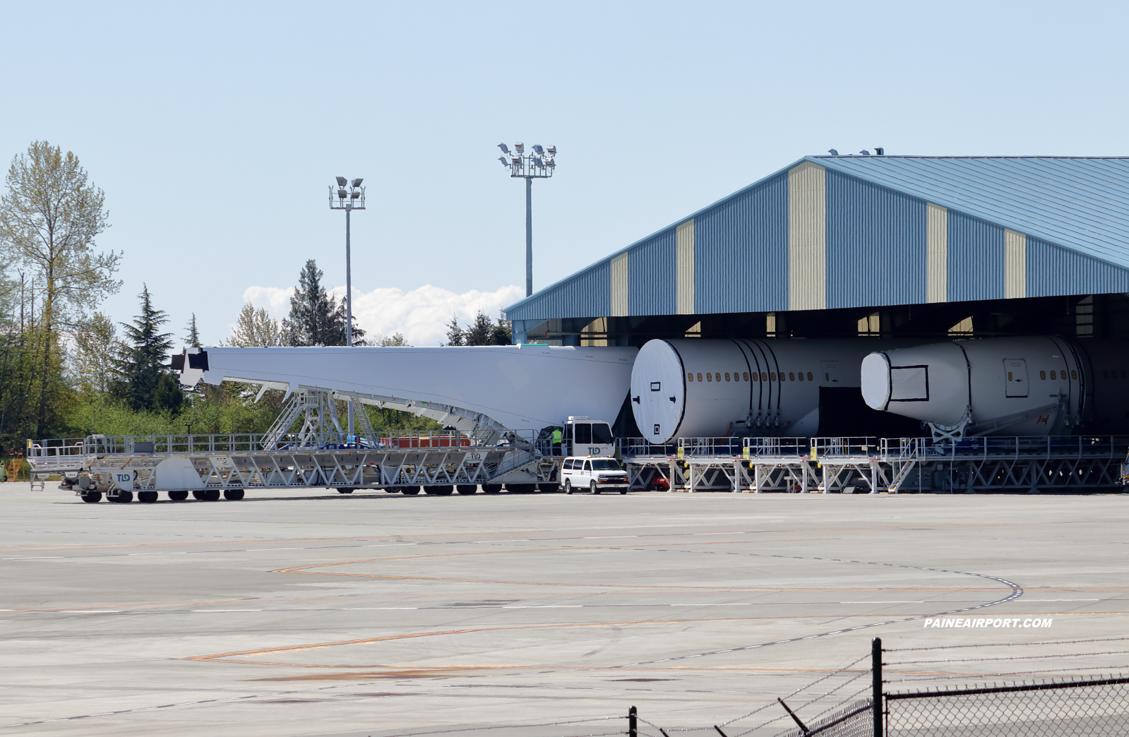 787 wings at Paine Field