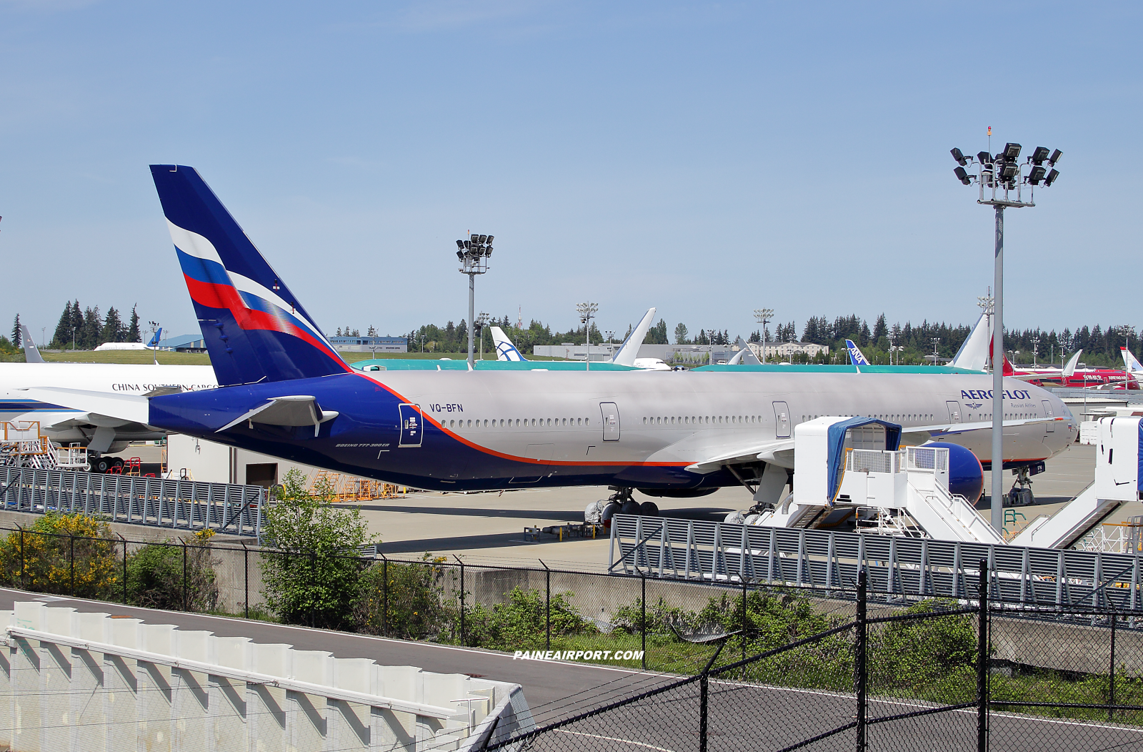 Aeroflot 777F VQ-BFN at Paine Field