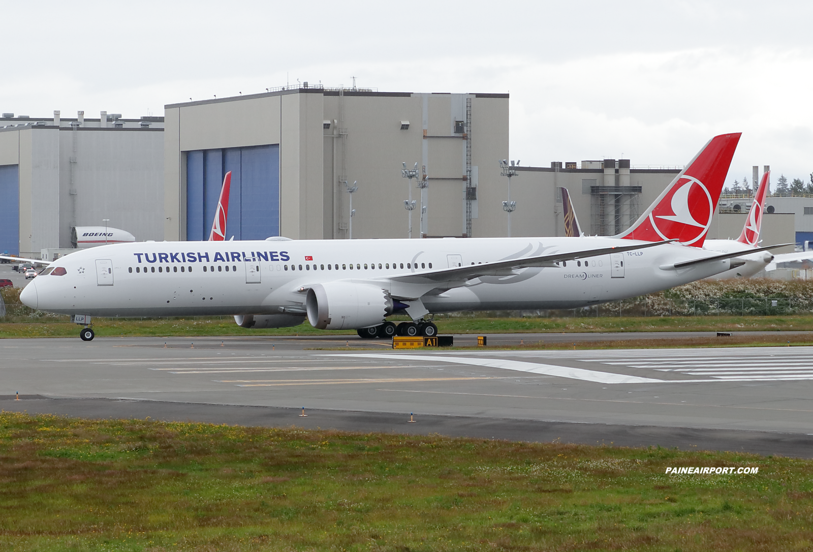 Turkish Airlines 787-9 TC-LLP at KPAE Paine Field 