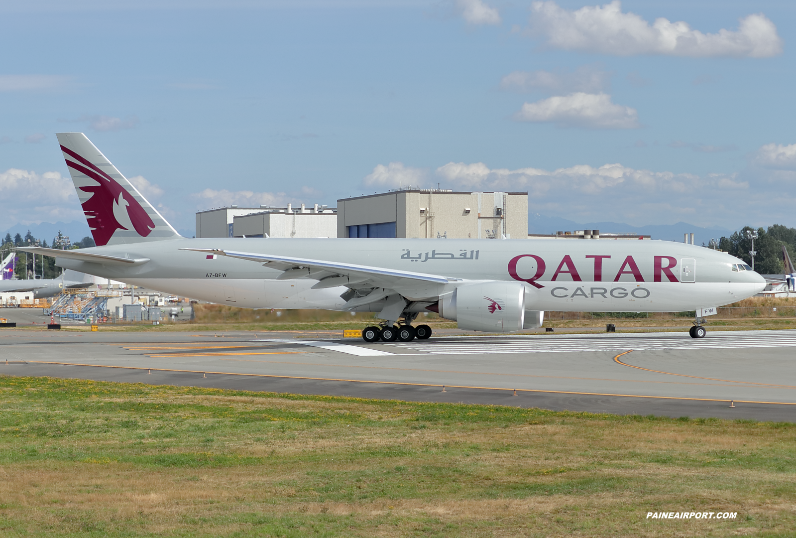 Qatar Cargo 777F A7-BFW at KPAE Paine Field