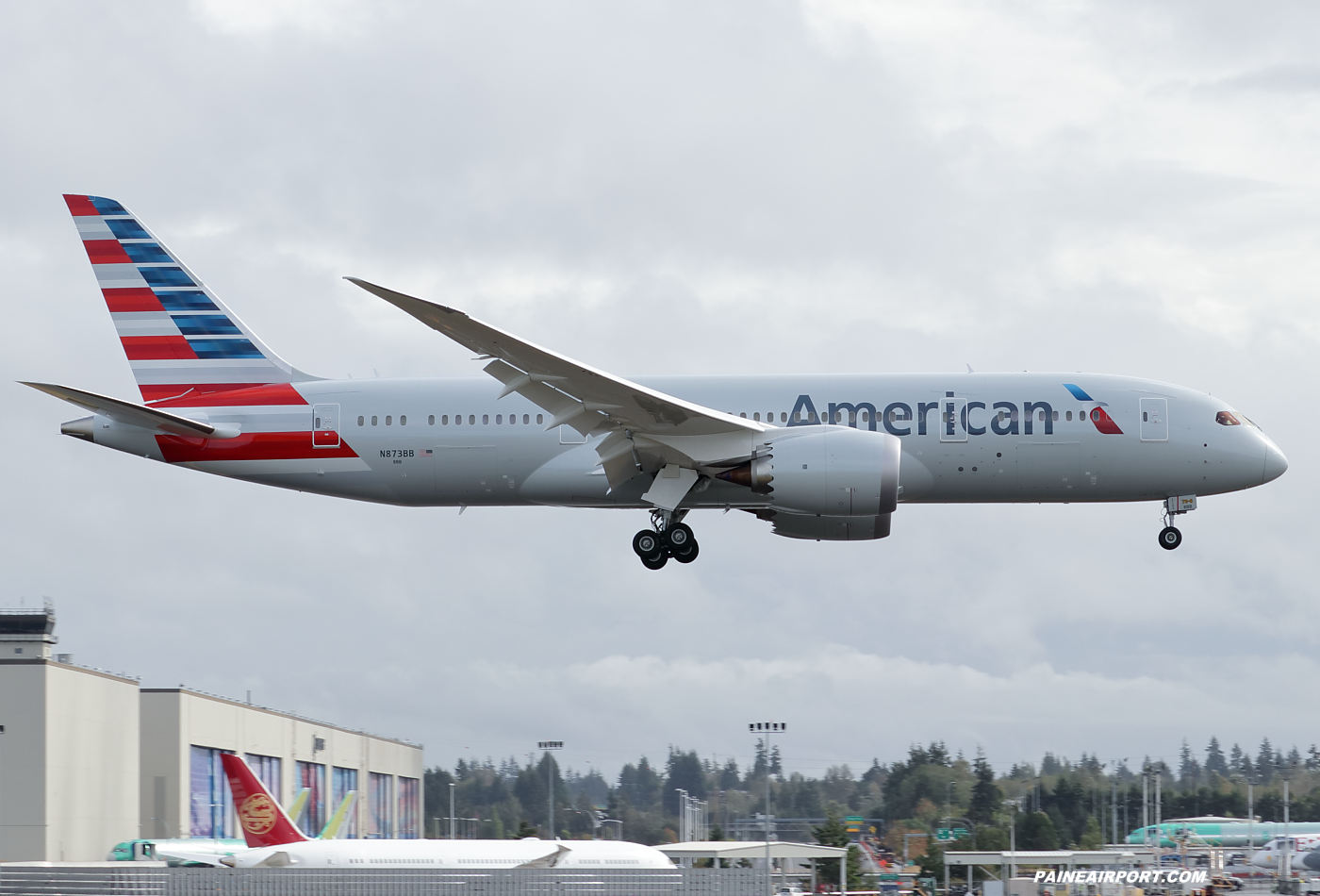 American Airlines 787-8 N873BB at KPAE Paine Field