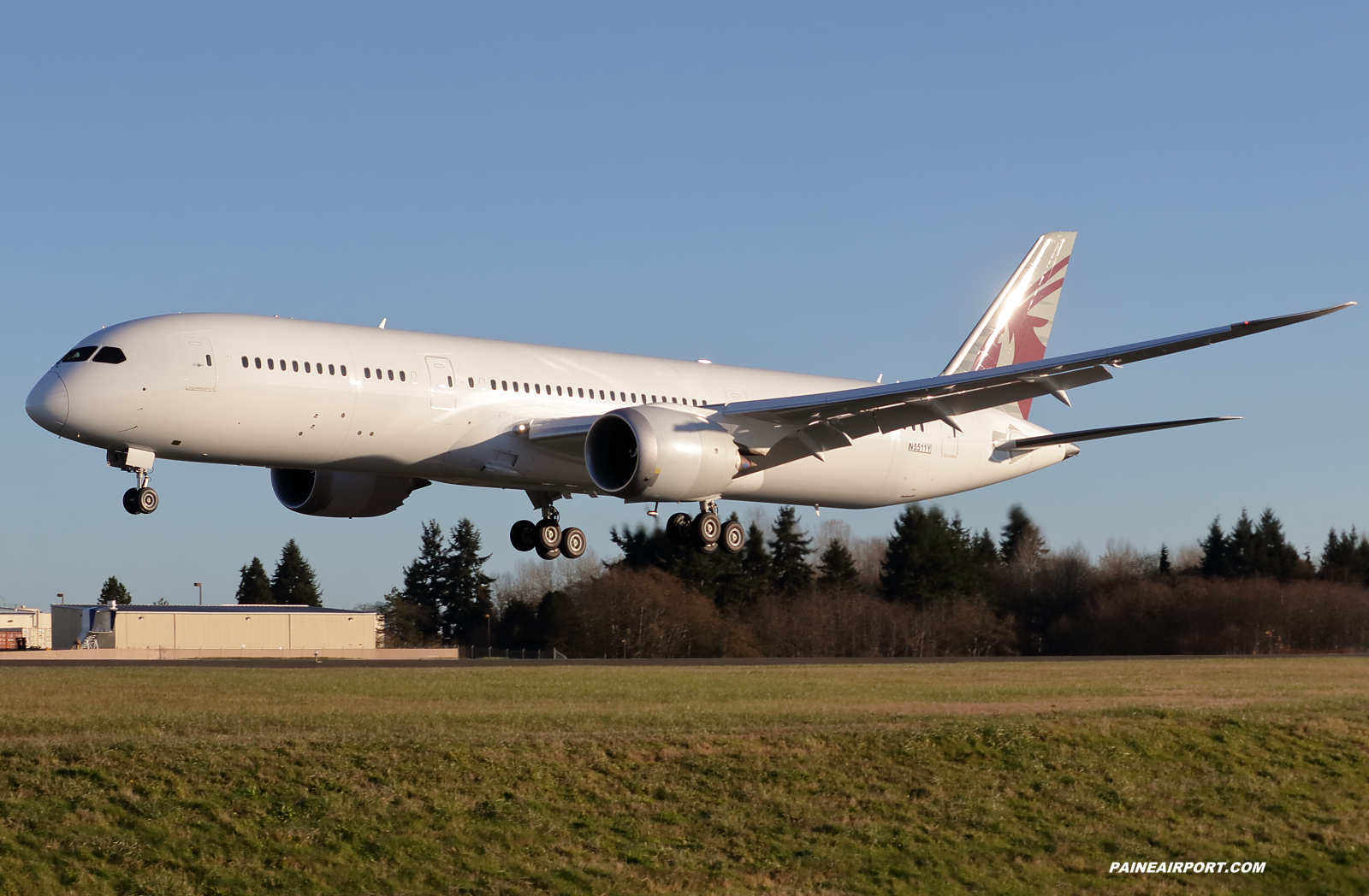 Qatar Airways 787-9 line 1069 at KPAE Paine Field