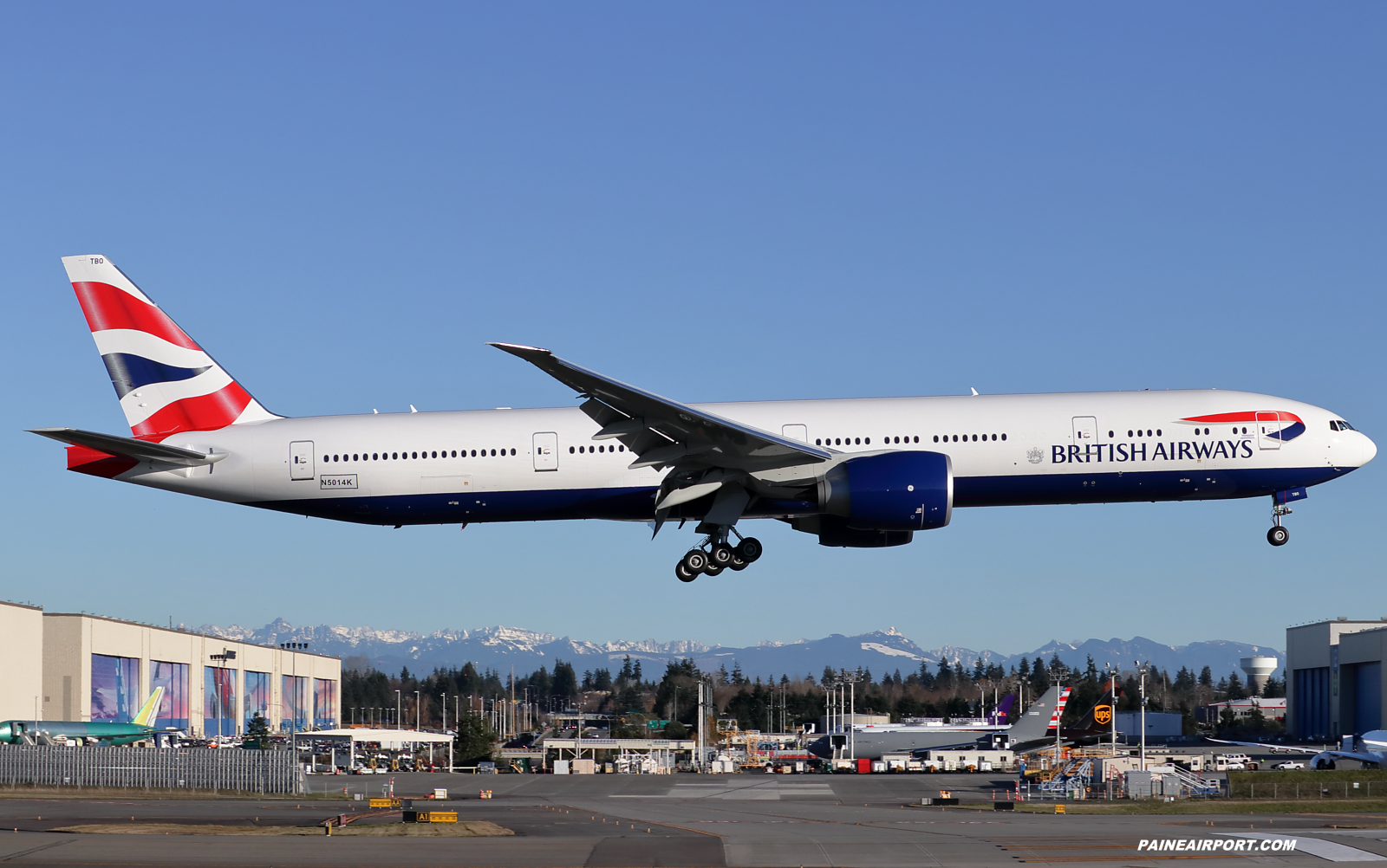 British Airways 777 G-STBO at KPAE Paine Field