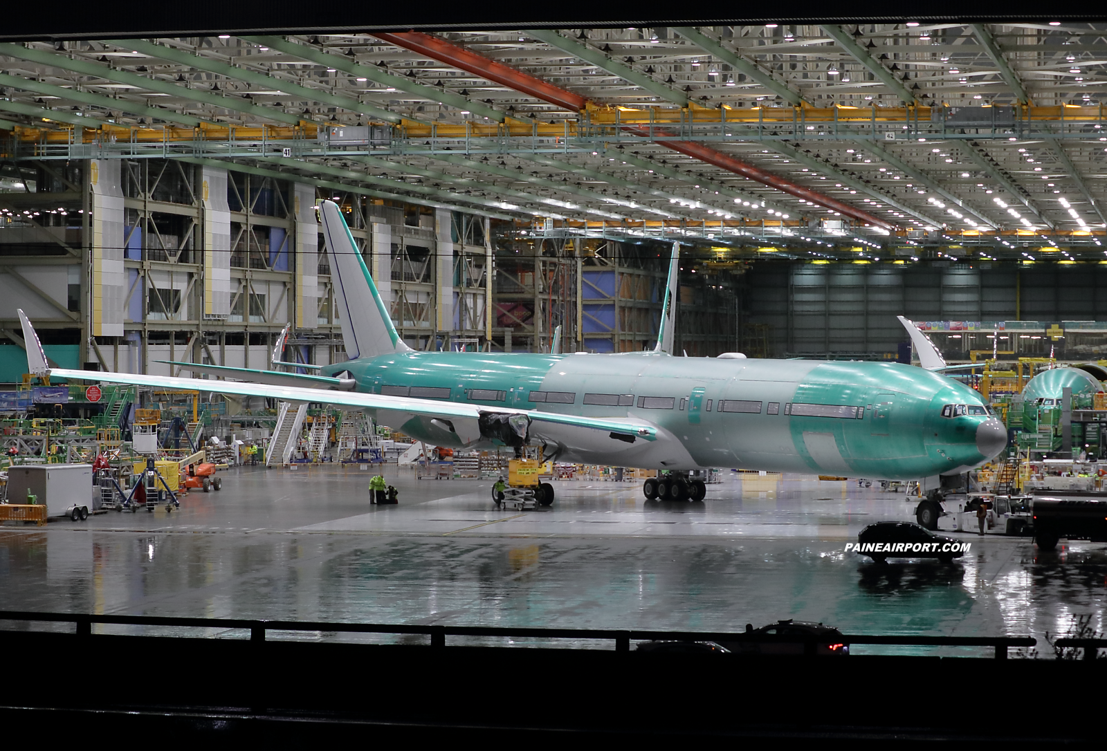 Lufthansa 777-9 at KPAE Paine Field