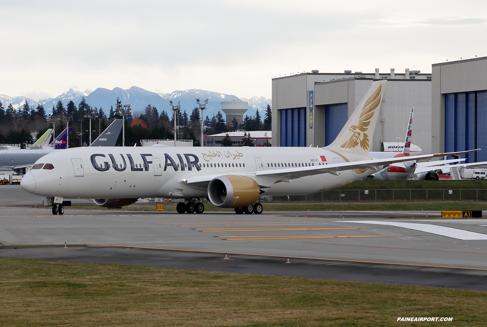 Gulf Air 787-9 A9C-FI  at KPAE Paine Field