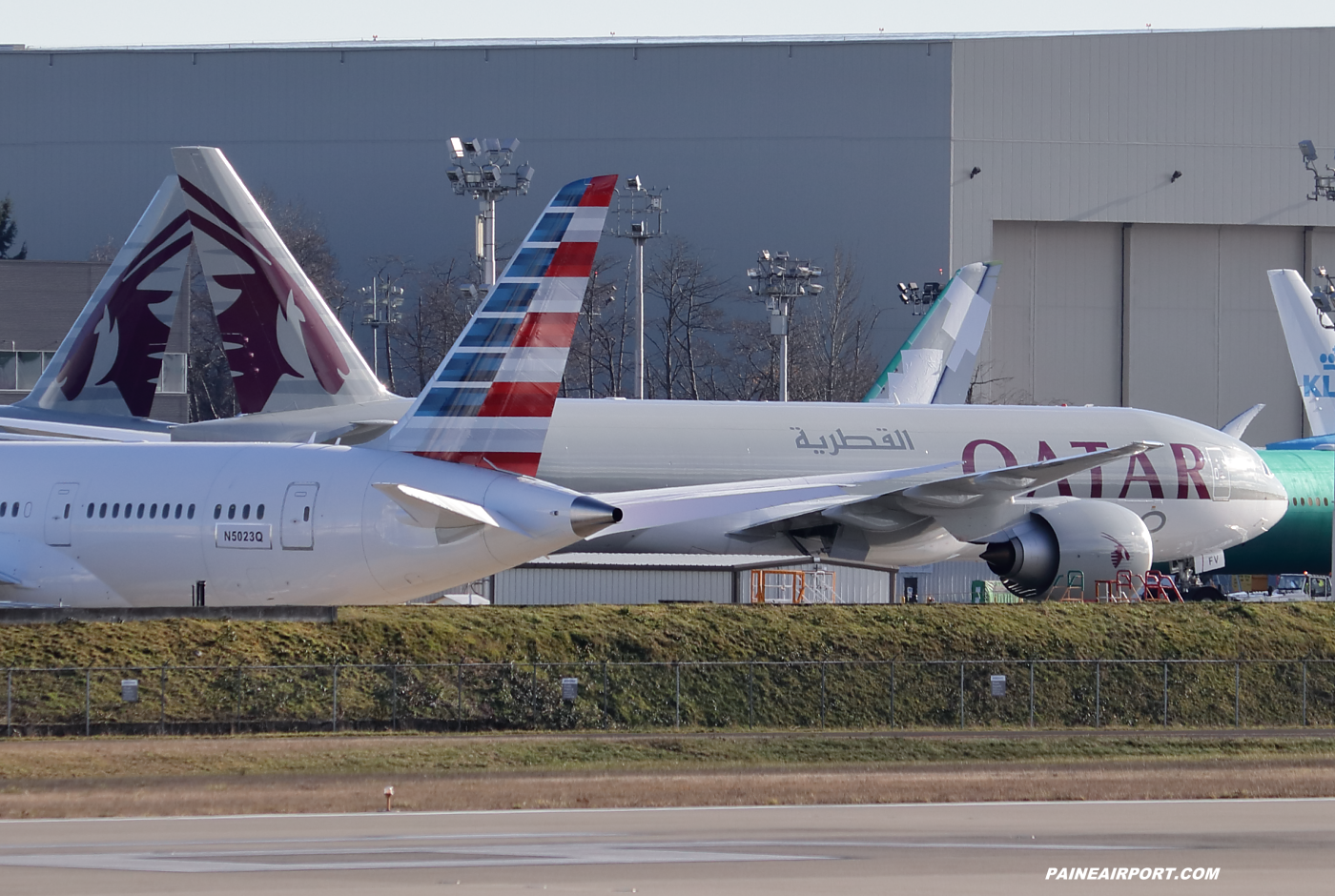 Qatar Cargo 777F A7-BFV at KPAE Paine Field