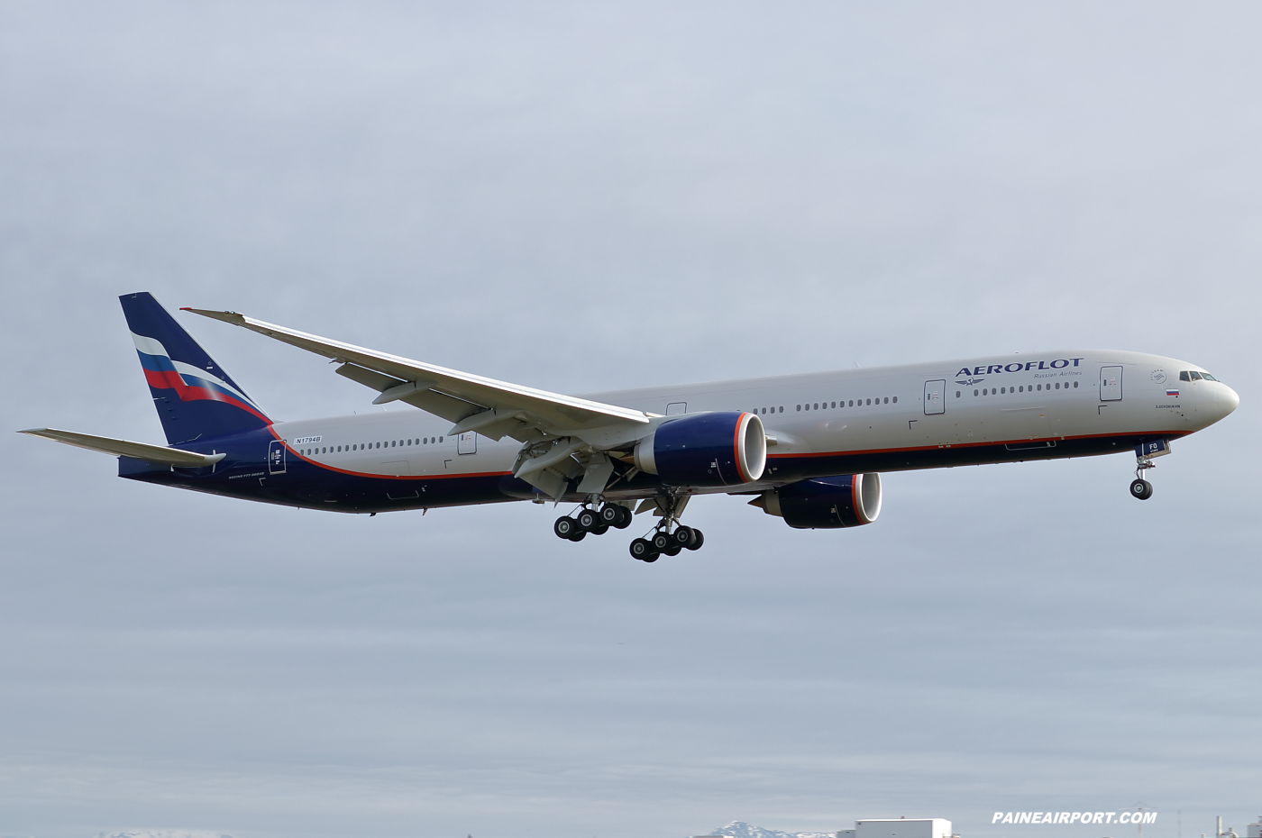 Aeroflot 777 VQ-BFO at KPAE Paine Field