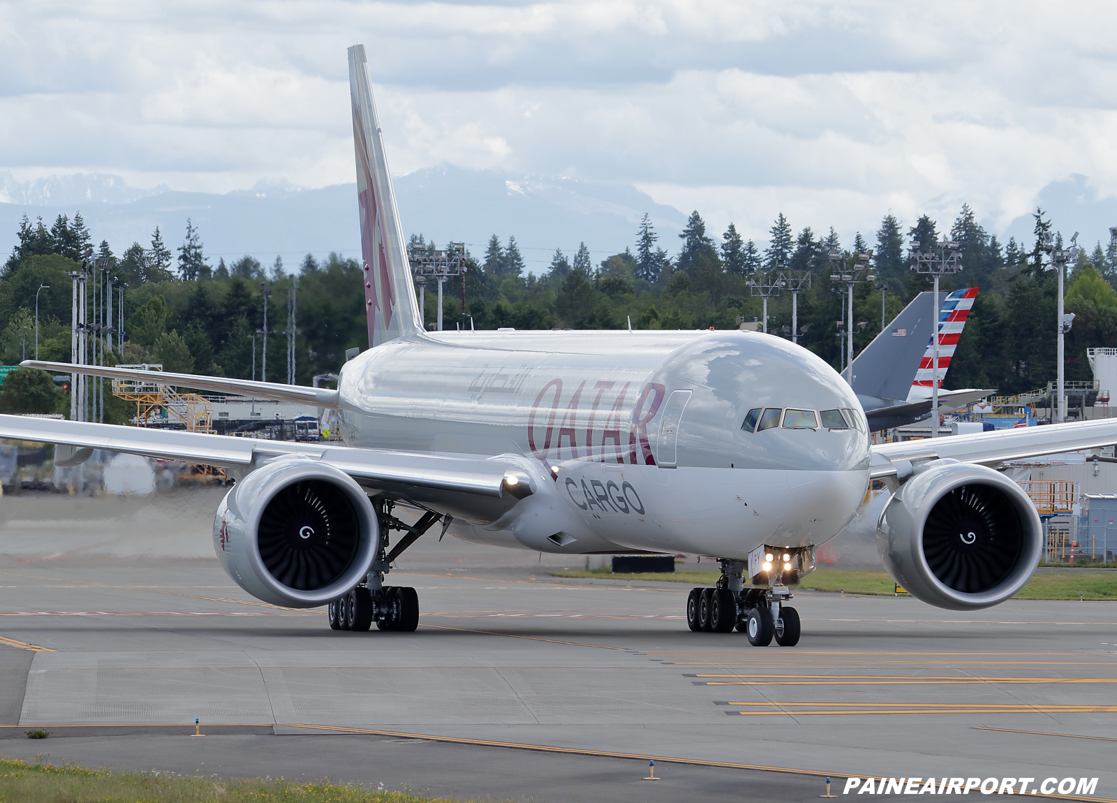 Qatar Cargo 777F A7-BFY at KPAE Paine Field