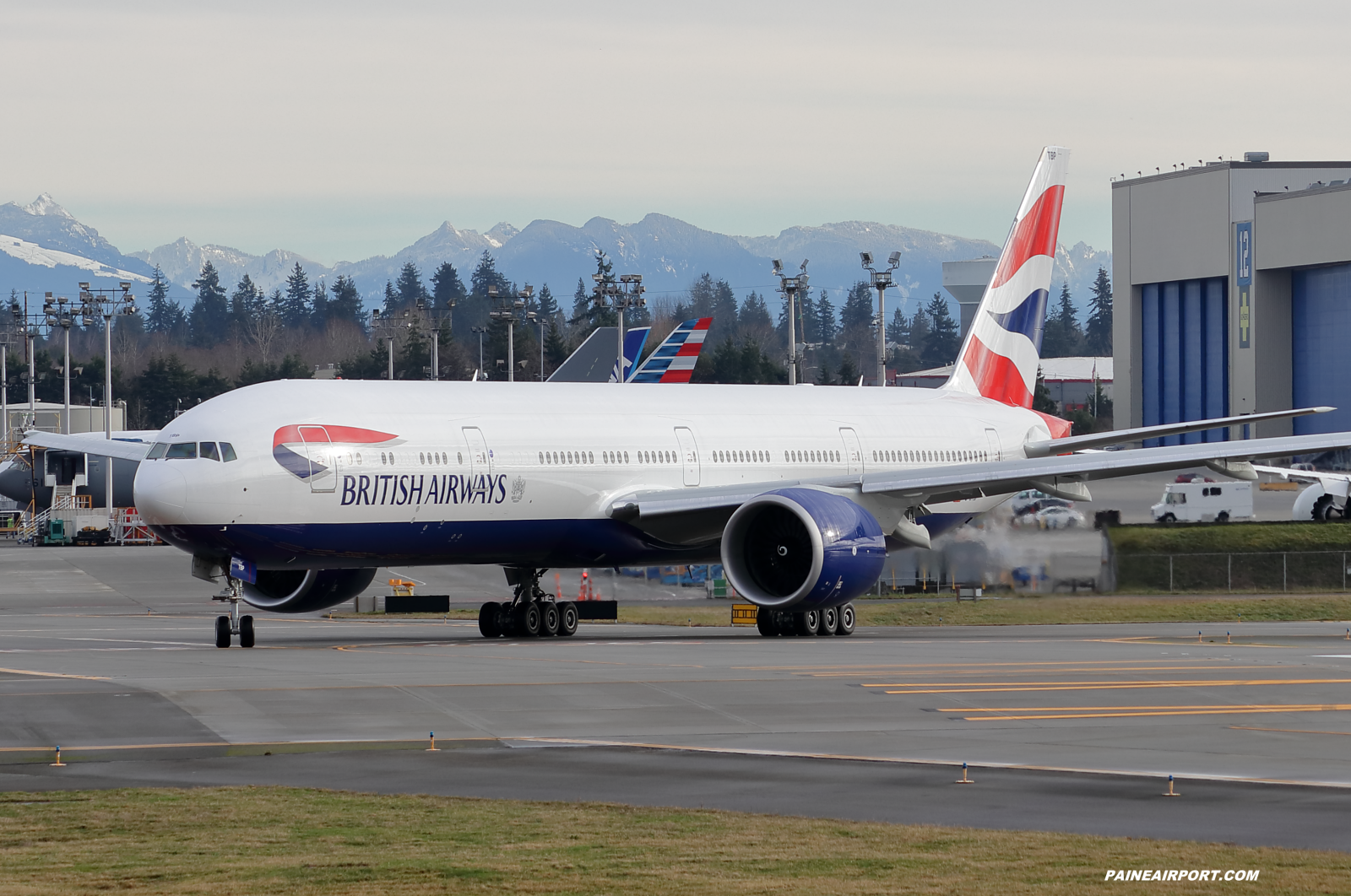 British Airways 777 G-STBP at KPAE Paine Field